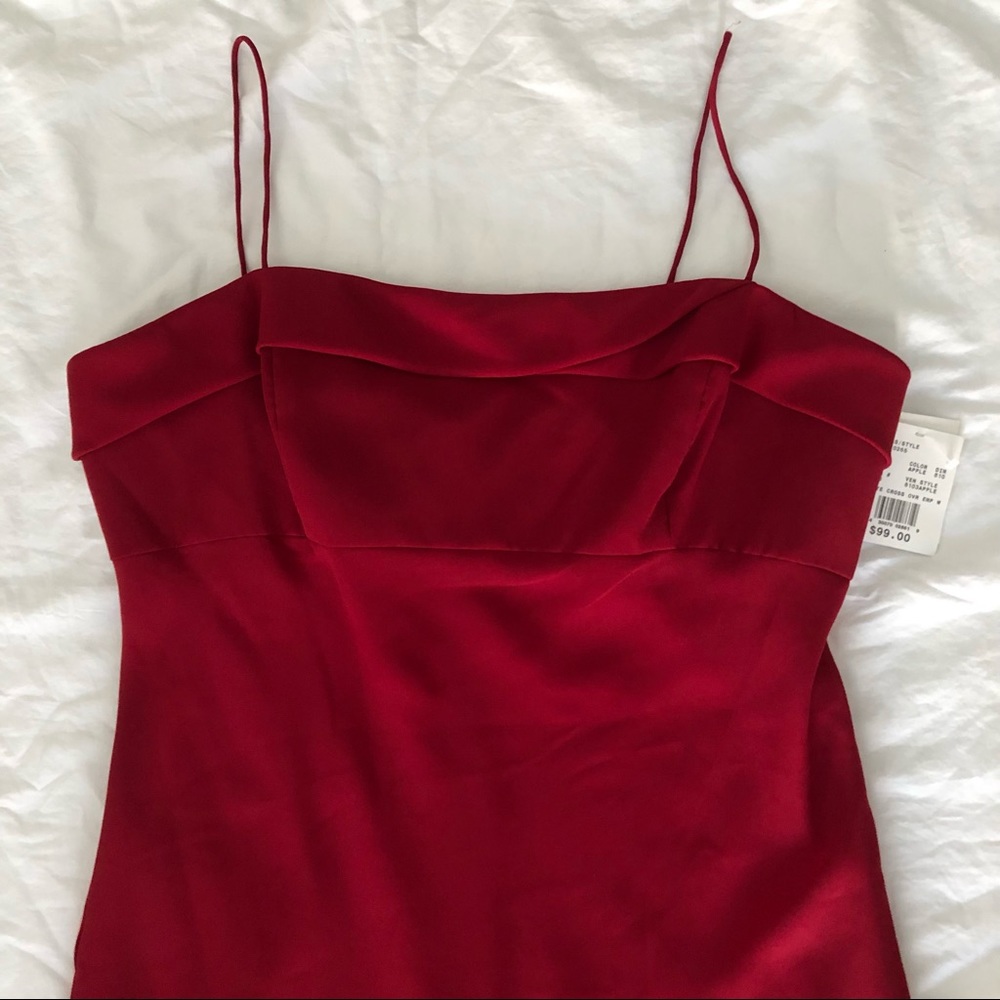 David’s Bridal red full length dress sz 16